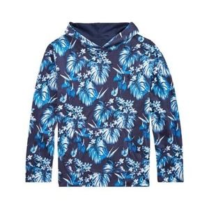 Polo Ralph Lauren Men's Tropical Print Blue Light Cotton Hoodie Size SP